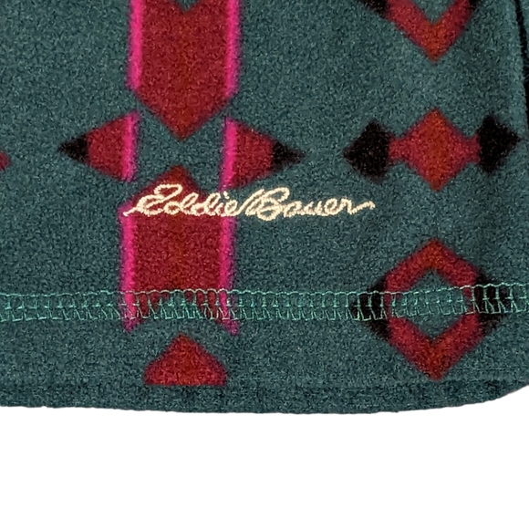 Eddie Bauer Quarter Zip Aztec Print Pullover Fleece Women's Size XS - Picture 4 of 10